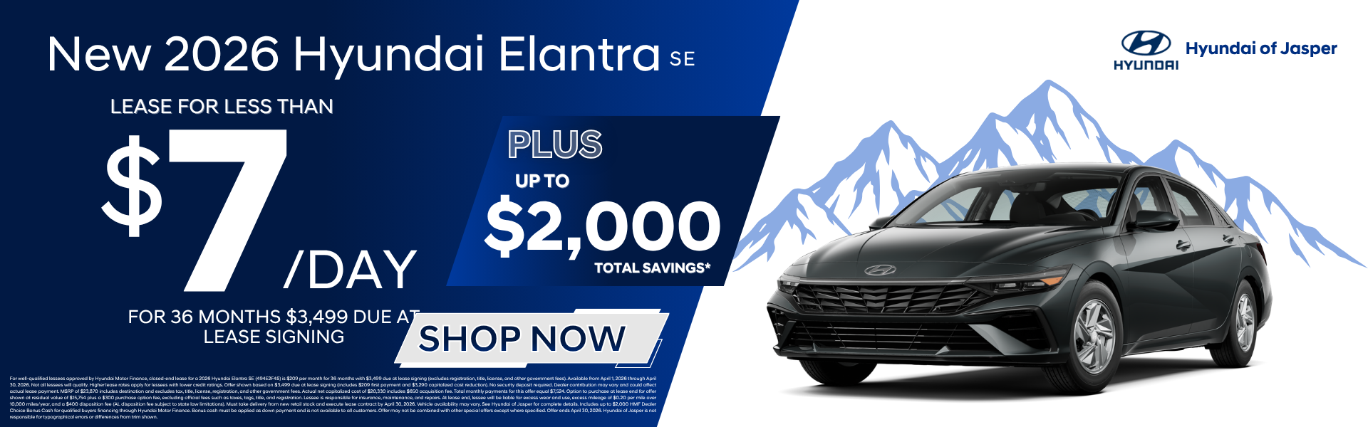 New 2026 Hyundai Elantra SE