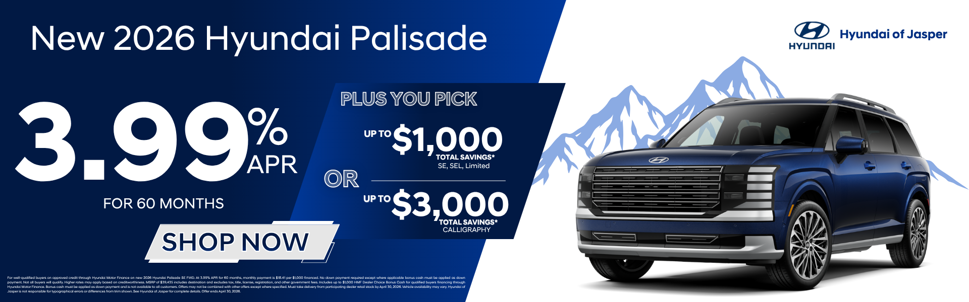 New 2026 Hyundai Palisade