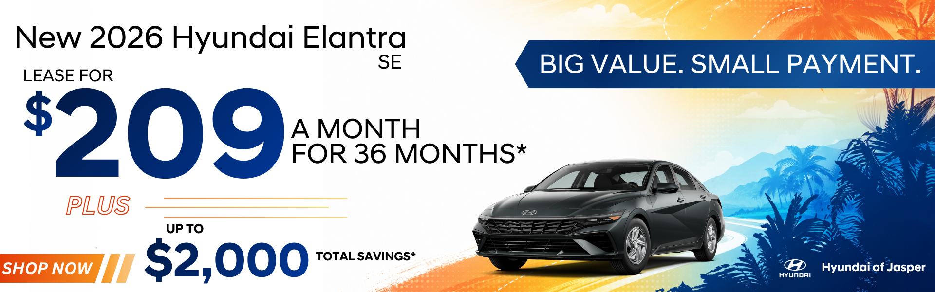 New 2026 Hyundai Elantra SE APR Offer