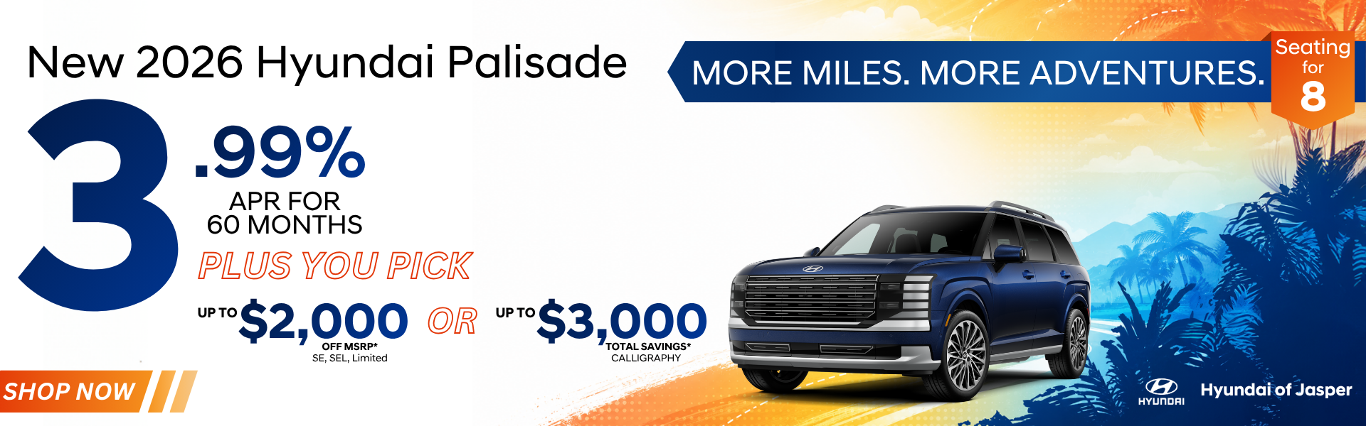 New 2026 Hyundai Palisade APR Offer