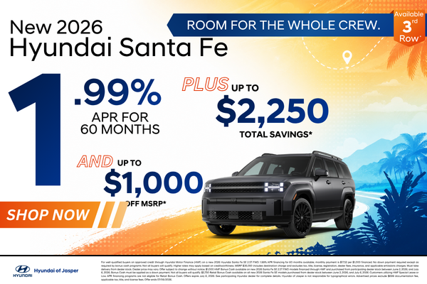 New Hyundai Santa Fe APR Offer
